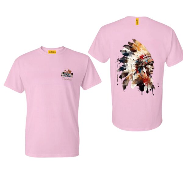 Ligosta Cowboy, Western Spirit Collection T-Shirt, Unisex T-Shirt Featuring Native Chief Watercolor Design, Embrace Tradition and Strength - Image 5