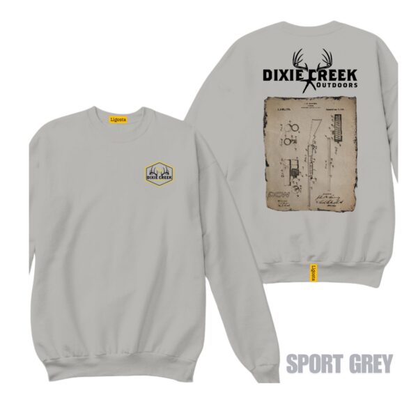 Ligosta Dixie Creek, Wildlife Collection Sweatshirt, Unisex Sweatshirt Featuring Vintage Rifle Patent, Perfect For Gun Enthusiasts 020 - Image 5