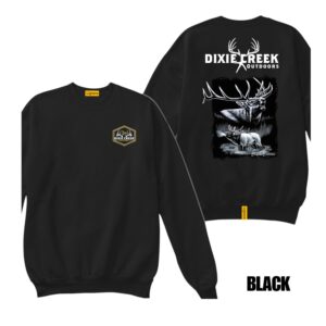 Ligosta Dixie Creek, Wildlife Collection Sweatshirt, Unisex Sweatshirt Featuring Elk Design, Perfect For Outdoor Enthusiasts 013