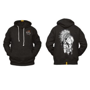 Ligosta Cowboy, Warrior Spirit Collection Hoodie, Unisex Hoodie Featuring Native Woman Warrior Design, Perfect For Bold and Tribal Style