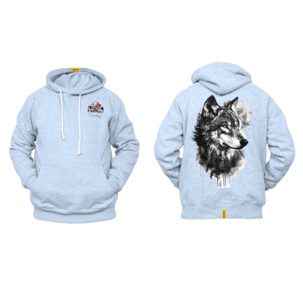 Ligosta Cowboy, Wild Moon Collection Hoodie, Unisex Hoodie Featuring Wolf And Full Moon Art, Perfect For Nightlife And Nature Lovers 081 - Image 6