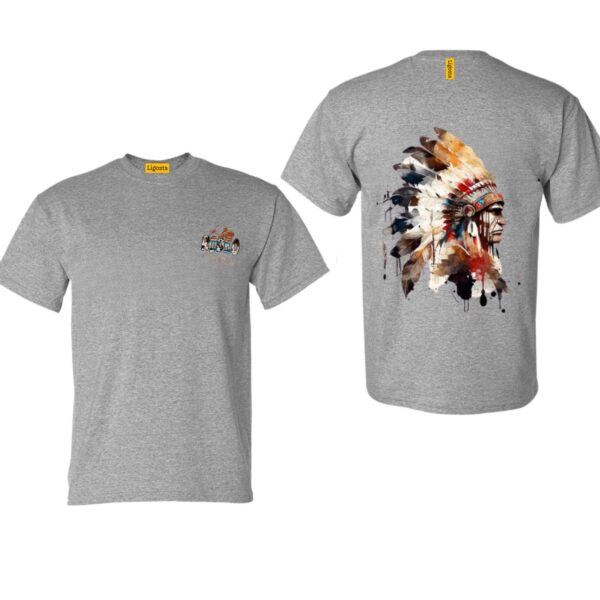 Ligosta Cowboy, Western Spirit Collection T-Shirt, Unisex T-Shirt Featuring Native Chief Watercolor Design, Embrace Tradition and Strength - Image 3
