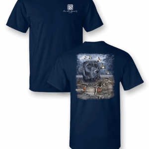 Waterfowl Watch Dog Tshirt, Labrador & Ducks Art Print, Finn Stone Fashion, Perfect For Nature Lovers & Hunters, Menswear