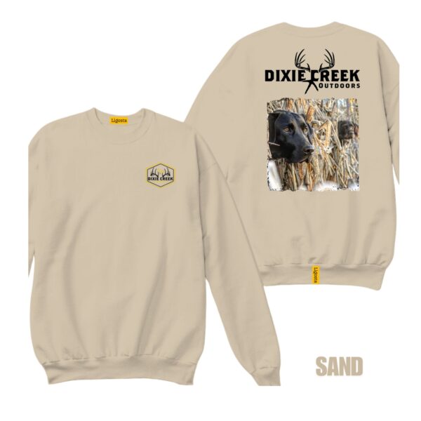 Ligosta Dixie Creek, Wildlife Collection Sweatshirt, Unisex Sweatshirt Featuring Black Lab Hunting Dog Design, Outdoor Enthusiasts 017 - Image 6