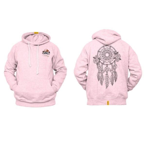 Ligosta Cowboy, Rose Web Collection Hoodie, Unisex Hoodie With Intricate Rose Dreamcatcher Design, Perfect For Boho Lovers 034 - Image 4