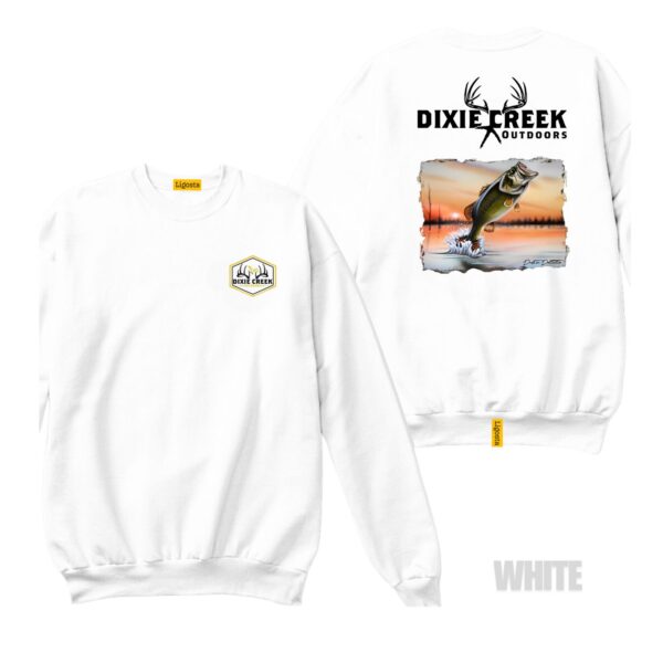 Ligosta Dixie Creek, Wildlife Collection Sweatshirt, Unisex Sweatshirt Featuring Bass Fishing Design, Perfect For Anglers 014 - Image 3