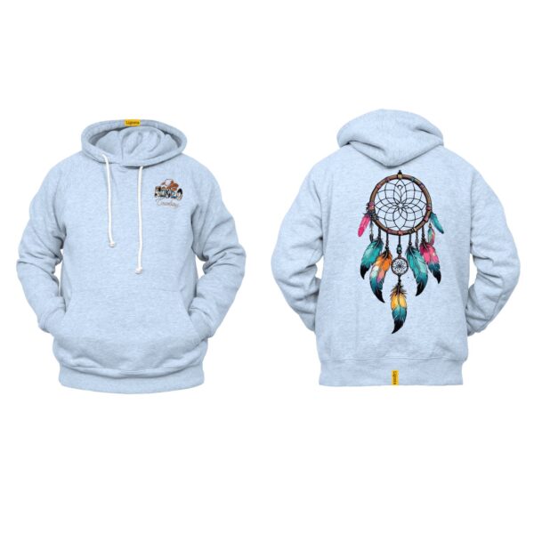 Ligosta Cowboy, Dreamcatcher Vibes Collection Hoodie, Unisex Hoodie Featuring Vibrant Dreamcatcher with Multicolor Feathers 101 - Image 6