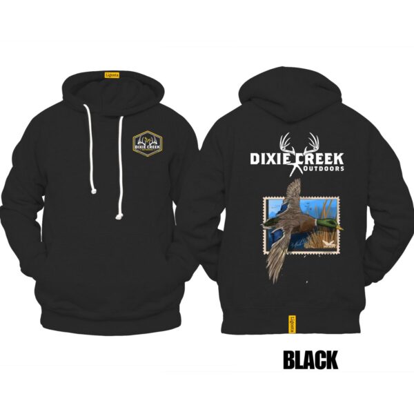 Ligosta Dixie Creek, Outdoor Wildlife Collection Hoodie, Unisex Hoodie Featuring Mallard Duck Design, Perfect For Nature Enthusiasts 001