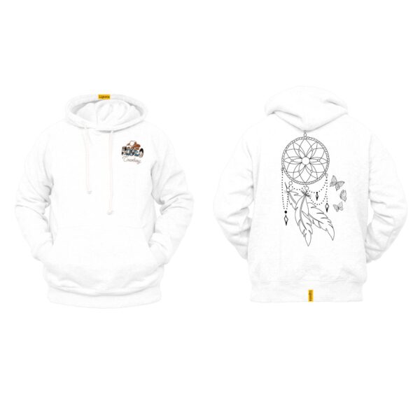 Ligosta Cowboy, Butterfly Dream Collection Hoodie, Unisex Hoodie With Elegant Dreamcatcher And Butterfly Design, Perfect For Boho Lovers 25 - Image 3