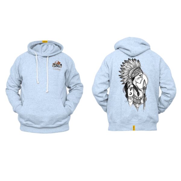 Ligosta Cowboy, Warrior Spirit Collection Hoodie, Unisex Hoodie Featuring Native Woman Warrior Design, Perfect For Bold and Tribal Style - Image 6