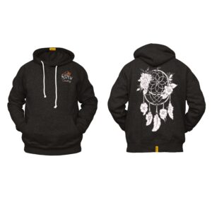 Ligosta Cowboy, Mystic Rose Collection Hoodie, Unisex Hoodie With Elegant Floral Dreamcatcher Design, Perfect For Boho Lovers 022