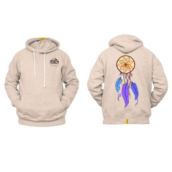 Ligosta Cowboy, Desert Sun Collection Hoodie, Unisex Hoodie With Vibrant Dreamcatcher Design Featuring Bold Purple Feathers 038 - Image 5