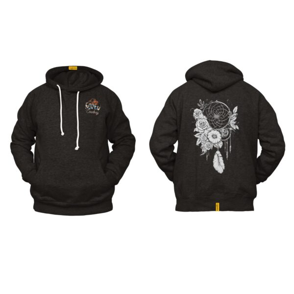 Ligosta Cowboy, Blooming Dream Collection Hoodie, Unisex Hoodie With Floral Dreamcatcher Design, Perfect For Boho Lovers 033