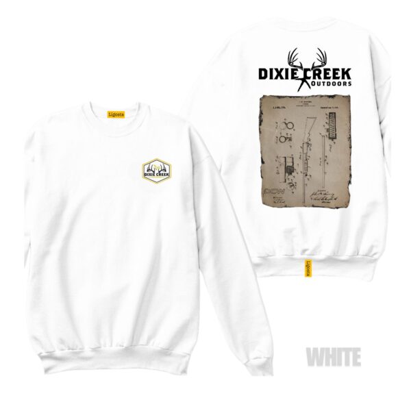 Ligosta Dixie Creek, Wildlife Collection Sweatshirt, Unisex Sweatshirt Featuring Vintage Rifle Patent, Perfect For Gun Enthusiasts 020 - Image 3