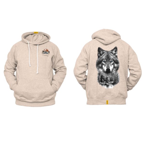 Ligosta Cowboy, Heritage Collection Hoodie, Unisex Hoodie Featuring Wolf's Face With A Forest And A Full Moon 2 Design 095 - Image 5