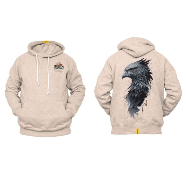 Ligosta Cowboy, Majestic Eagle Collection Hoodie, Unisex Hoodie Featuring Dark Feathered Eagle Design, Symbol of Freedom and Power 054 - Image 5