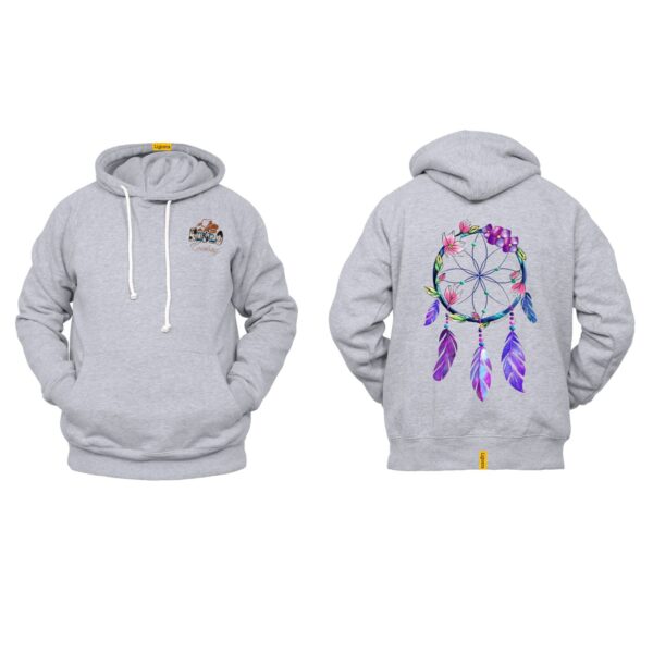 Ligosta Cowboy, Dreamcatcher Glow Collection Hoodie, Unisex Hoodie Featuring Radiant Dreamcatcher with Purple and Pink Feathers 102 - Image 2