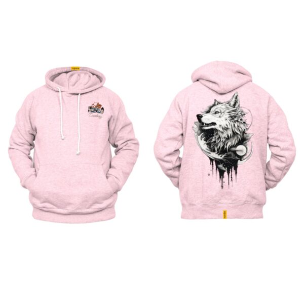 Ligosta Cowboy, Alpha Moon Collection Hoodie, Unisex Hoodie Featuring Bold Wolf and Moon Design, Wild Spirit and Nature Lovers 071 - Image 4