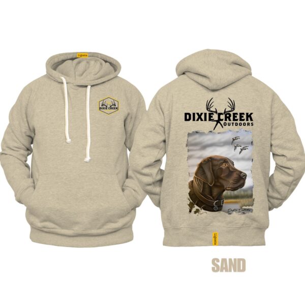 Ligosta Dixie Creek, Wildlife Collection Hoodie, Unisex Hoodie Featuring Chocolate Lab Design, Perfect For Waterfowl Hunters 028 - Image 6