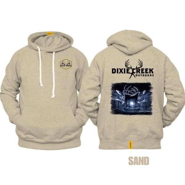 Ligosta Dixie Creek, Outdoor Wildlife Collection Hoodie, Unisex Hoodie Featuring Ghostly Deer Design, Perfect For Nocturnal Hunting Fans6 - Image 6