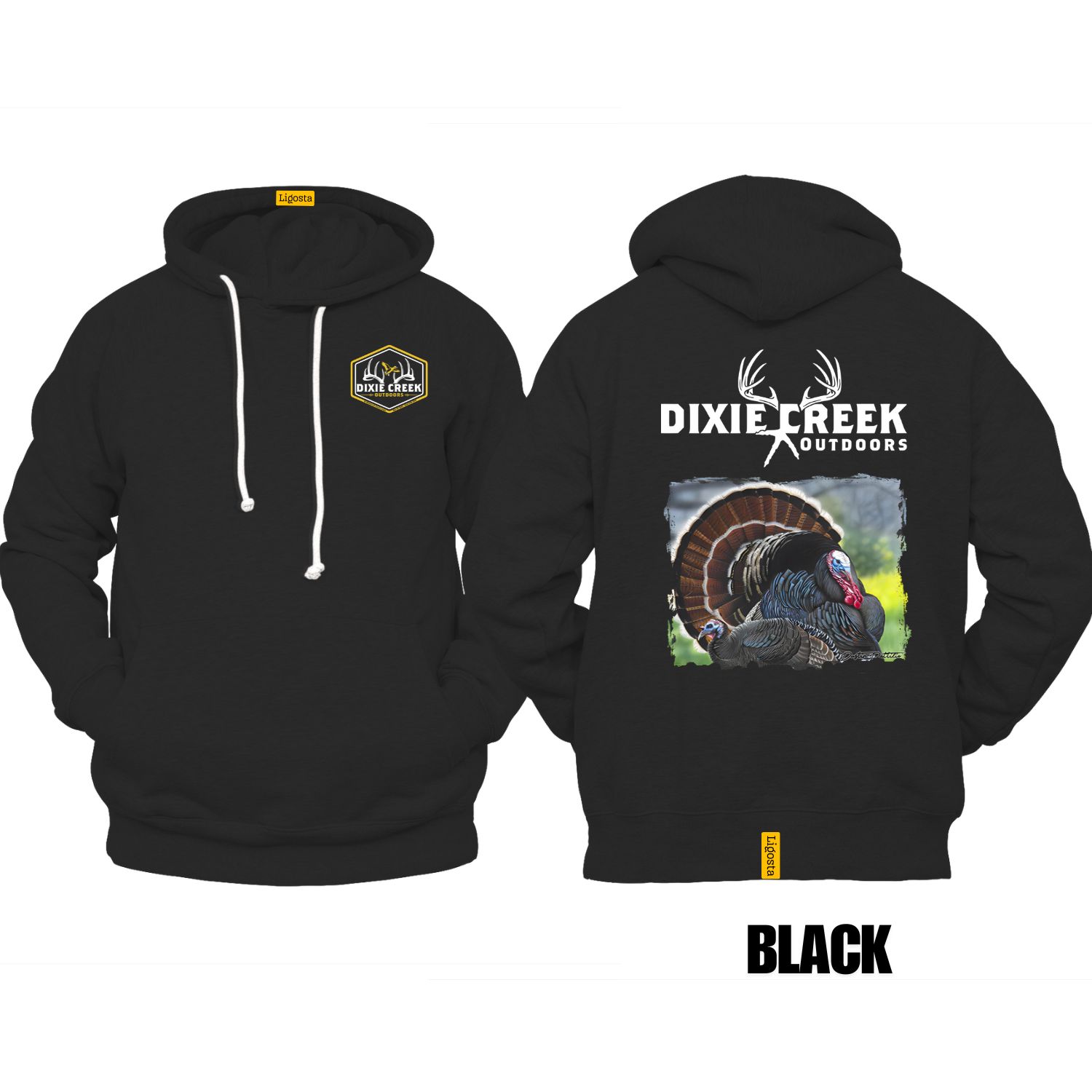 Ligosta Dixie Creek, Wildlife Collection Hoodie, Unisex Hoodie Featuring Turkey Design, Perfect For Hunters 012