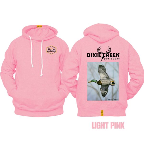Ligosta Dixie Creek, Outdoor Wildlife Collection Hoodie, Unisex Hoodie Featuring Flying Mallard Duck Design, Perfect For Birdwatching Fans - Image 4