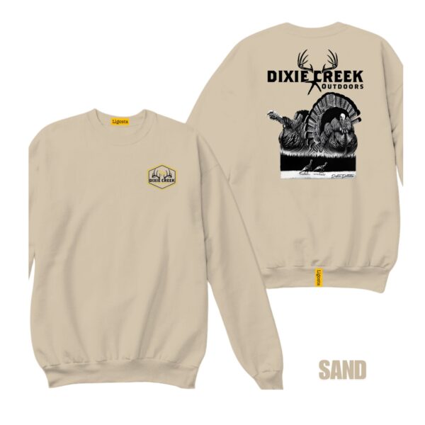 Ligosta Dixie Creek, Wildlife Collection Sweatshirt, Unisex Sweatshirt Featuring Strutting Turkey Design, Perfect For Turkey Hunters 025 - Image 6
