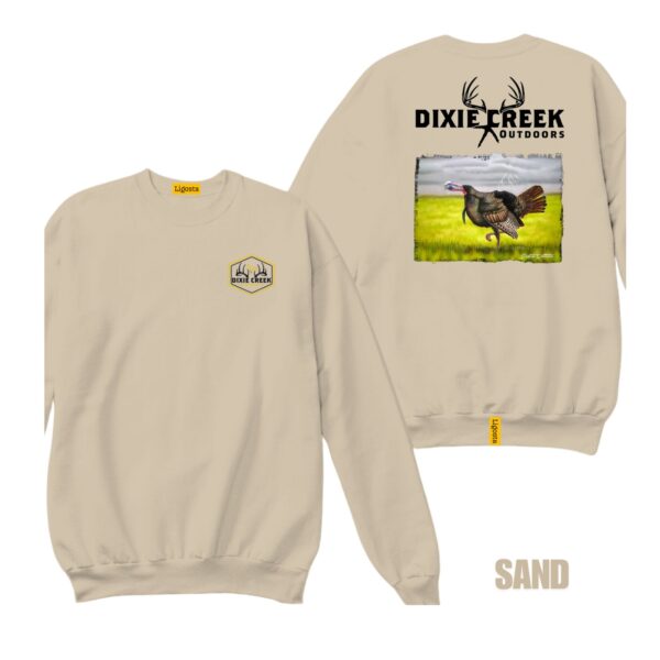 Ligosta Dixie Creek, Outdoor Wildlife Collection Sweatshirt, Unisex Sweatshirt Featuring Wild Turkey Design, Turkey Hunting Fans 007 - Image 6