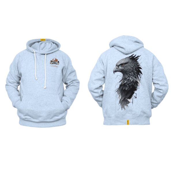 Ligosta Cowboy, Majestic Eagle Collection Hoodie, Unisex Hoodie Featuring Dark Feathered Eagle Design, Symbol of Freedom and Power 054 - Image 6