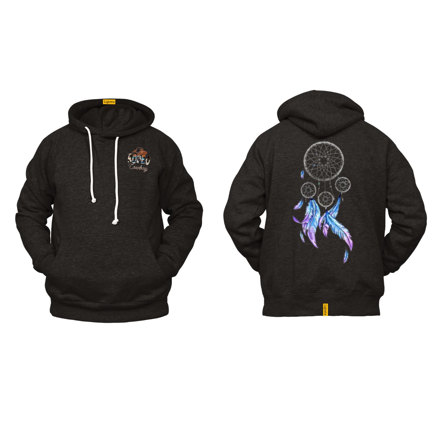 Ligosta Cowboy, Midnight Dream Collection Hoodie, Unisex Hoodie With Elegant Dreamcatcher Design, Perfect For Boho Lovers 013
