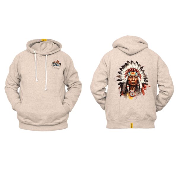 Ligosta Cowboy, Tribal Heritage Collection Hoodie, Unisex Hoodie Featuring Vivid Native Chief Portrait, Perfect For Bold Fashion Statements - Image 5