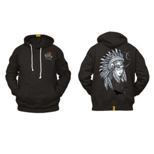 Ligosta Cowboy, Heritage Collection Hoodie, Unisex Hoodie Featuring Tribal Woman With Headdress And Dreamcatcher, Art Enthusiasts 090