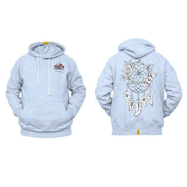 Ligosta Cowboy, Mystic Rose Collection Hoodie, Unisex Hoodie With Elegant Floral Dreamcatcher Design, Perfect For Boho Lovers 022 - Image 6