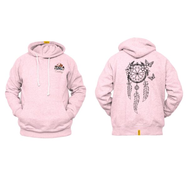 Ligosta Cowboy, Butterfly Harmony Collection Hoodie, Unisex Hoodie With Floral Dreamcatcher And Butterfly Design, Boho Lovers 031 - Image 4