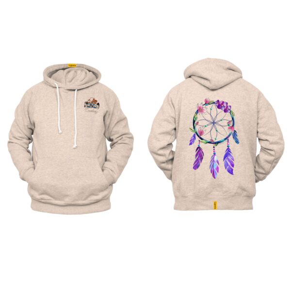 Ligosta Cowboy, Dreamcatcher Glow Collection Hoodie, Unisex Hoodie Featuring Radiant Dreamcatcher with Purple and Pink Feathers 102 - Image 5