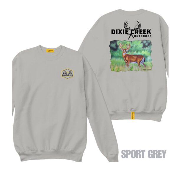 Ligosta Dixie Creek, Outdoor Wildlife Collection Sweatshirt, Unisex Sweatshirt Featuring Whitetail Deer Design, Deer Hunting Enthusiasts 10 - Image 5
