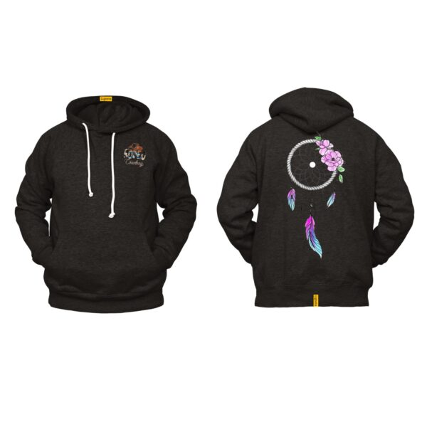 Ligosta Cowboy, Floral Dreamcatcher Collection Hoodie, Unisex Hoodie With Delicate Dreamcatcher Design, Perfect For Boho Lovers 014