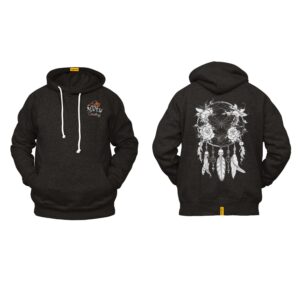 Ligosta Cowboy, Enchanted Wings Collection Hoodie, Unisex Hoodie With Floral Dreamcatcher And Butterfly Design, Perfect For Boho Lovers 036