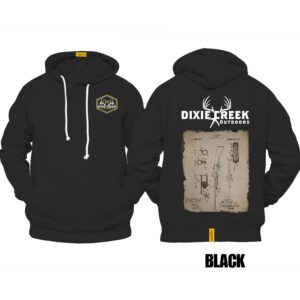 Ligosta Dixie Creek, Wildlife Collection Hoodie, Unisex Hoodie Featuring Vintage Rifle Patent, Perfect For Gun Enthusiasts 020