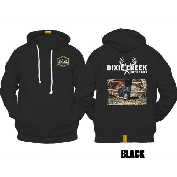 Ligosta Dixie Creek, Wildlife Collection Hoodie, Unisex Hoodie Featuring Hunting Dog Design, Perfect For Dog Lovers 016