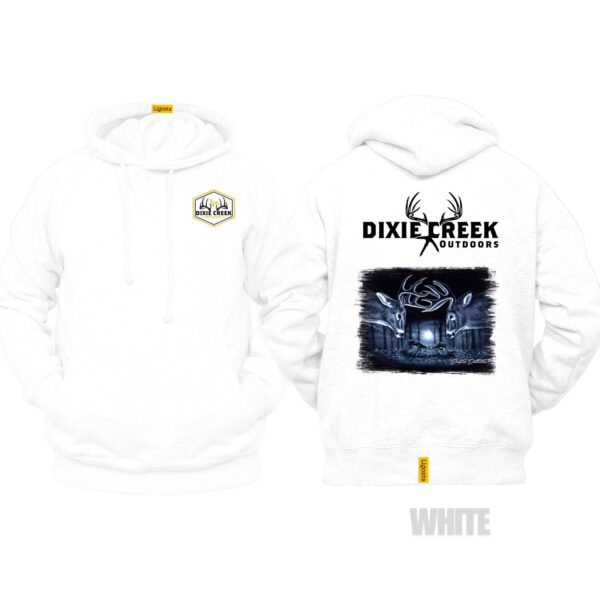 Ligosta Dixie Creek, Outdoor Wildlife Collection Hoodie, Unisex Hoodie Featuring Ghostly Deer Design, Perfect For Nocturnal Hunting Fans6 - Image 3