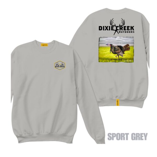 Ligosta Dixie Creek, Outdoor Wildlife Collection Sweatshirt, Unisex Sweatshirt Featuring Wild Turkey Design, Turkey Hunting Fans 007 - Image 5