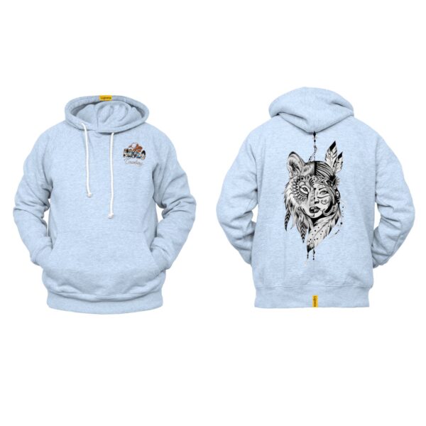Ligosta Cowboy, Spirit Animal Collection Hoodie, Unisex Hoodie Featuring Tribal Wolf Warrior Art, Perfect For Bold And Wild Style Lovers 84 - Image 6