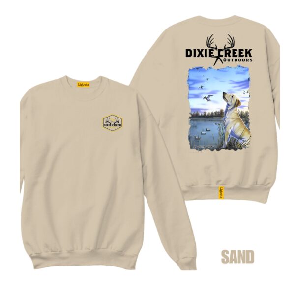 Ligosta Dixie Creek, Wildlife Collection Sweatshirt, Unisex Sweatshirt Featuring Yellow Lab Design, Perfect For Waterfowl Hunters 029 - Image 6