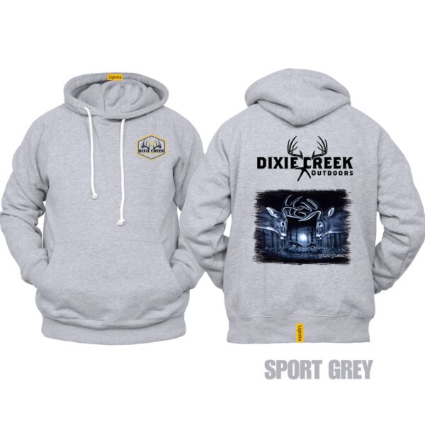 Ligosta Dixie Creek, Outdoor Wildlife Collection Hoodie, Unisex Hoodie Featuring Ghostly Deer Design, Perfect For Nocturnal Hunting Fans6 - Image 5