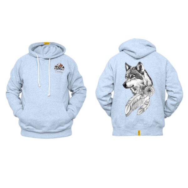 Ligosta Cowboy, Dream Wolf Collection Hoodie, Unisex Hoodie Featuring Wolf Portrait with Dreamcatcher, Perfect For Nature Enthusiasts 078 - Image 6