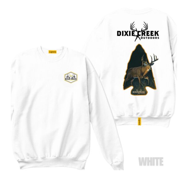 Ligosta Dixie Creek, Outdoor Wildlife Collection Sweatshirt, Unisex Sweatshirt Featuring Deer Arrowhead Design, Hunting Enthusiasts 002 - Image 3