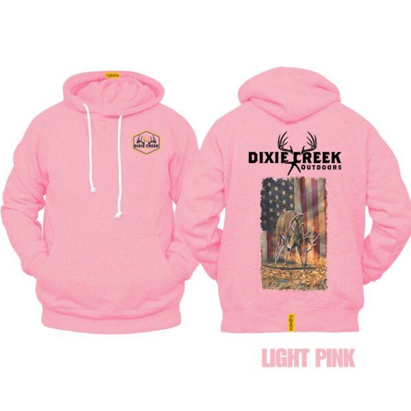 Ligosta Dixie Creek, Wildlife Collection Hoodie, Unisex Hoodie Featuring Deer With American Flag, Perfect For Patriotic Hunters 027 - Image 4