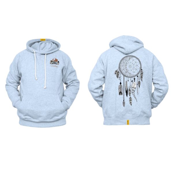 Ligosta Cowboy, Mystic Skull Collection Hoodie, Unisex Hoodie With Skull And Dreamcatcher Design, Perfect For Boho Lovers 027 - Image 6