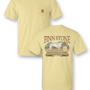 Pointer Dog Hunting TShirt, Finn Stone Apparel Co., Bird Dog Graphic, Upland Hunting Style, Southern Outdoor MenSwear, 001
